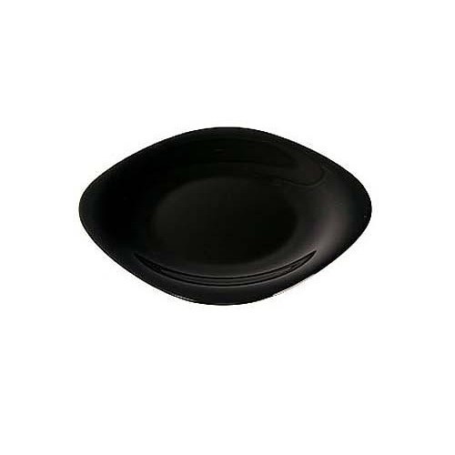 Carine 19x19 cm-es, szögletes fekete desszert tányér
