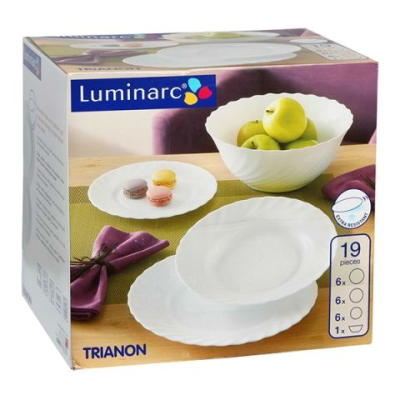 Opal fehér 19 darabos Luminarc étkészlet csomagolás