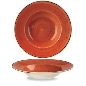 Orange peremes mély kerámia tányér